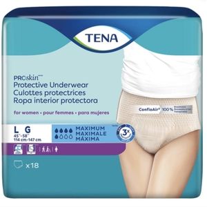 2 packs Tena ProSkin Maximum Absorbency Incontinence 18pk heavy weight added